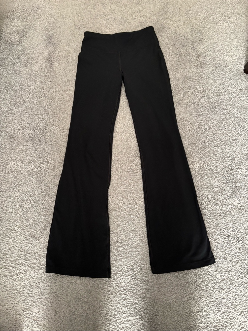 Girls Black Flared Yoga Pants